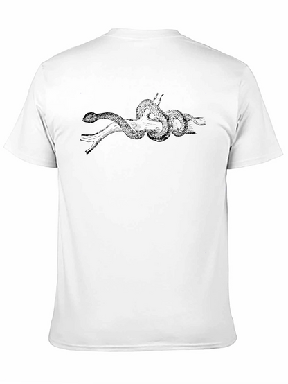 Black T-Shirt with Snake Design