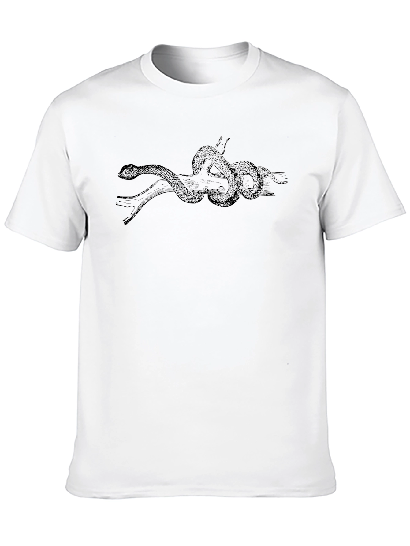 Black T-Shirt with Snake Design