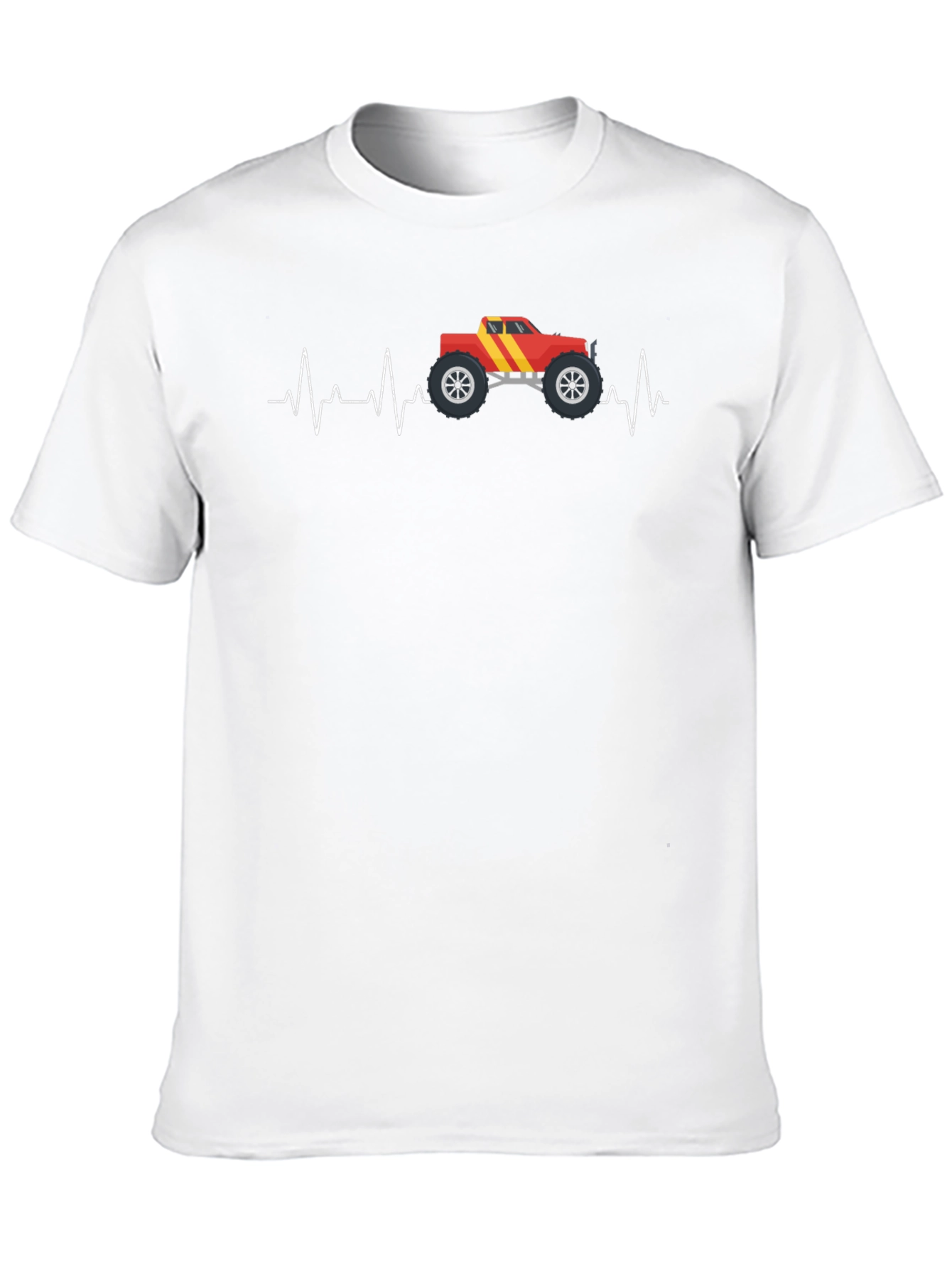 Monster Truck Heartbeat Graphic Tee
