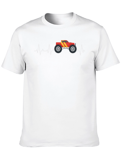 Monster Truck Heartbeat Graphic Tee