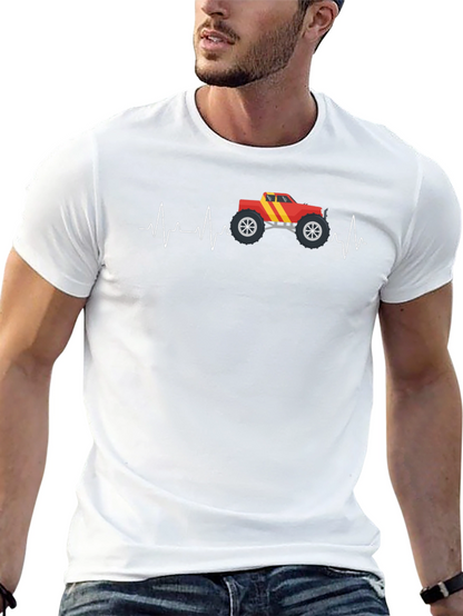 Monster Truck Heartbeat Graphic Tee