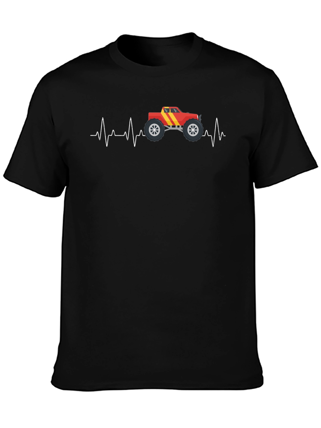 Monster Truck Heartbeat Graphic Tee