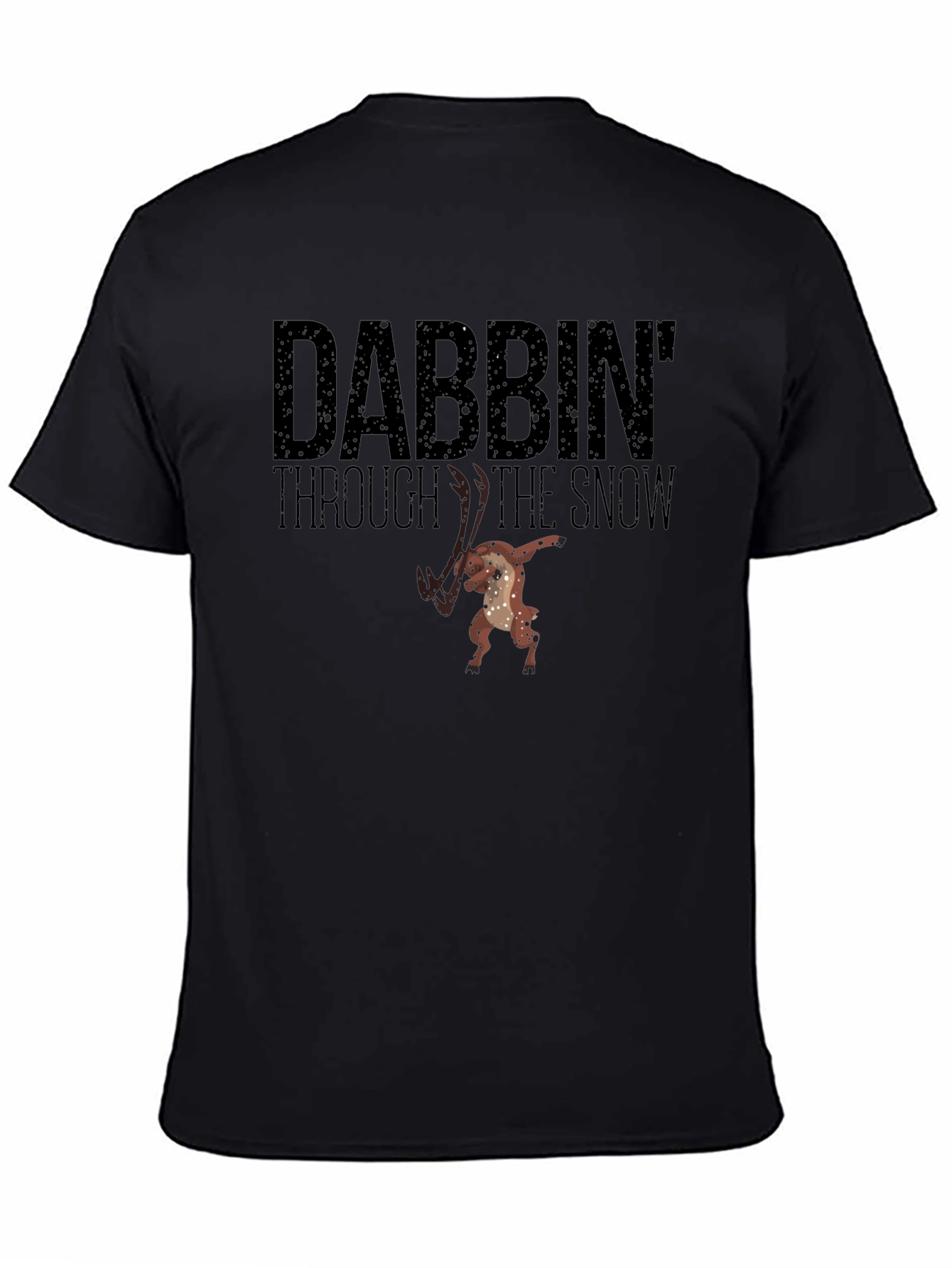 Dabbin Through the Snow Graphic Tee - Black