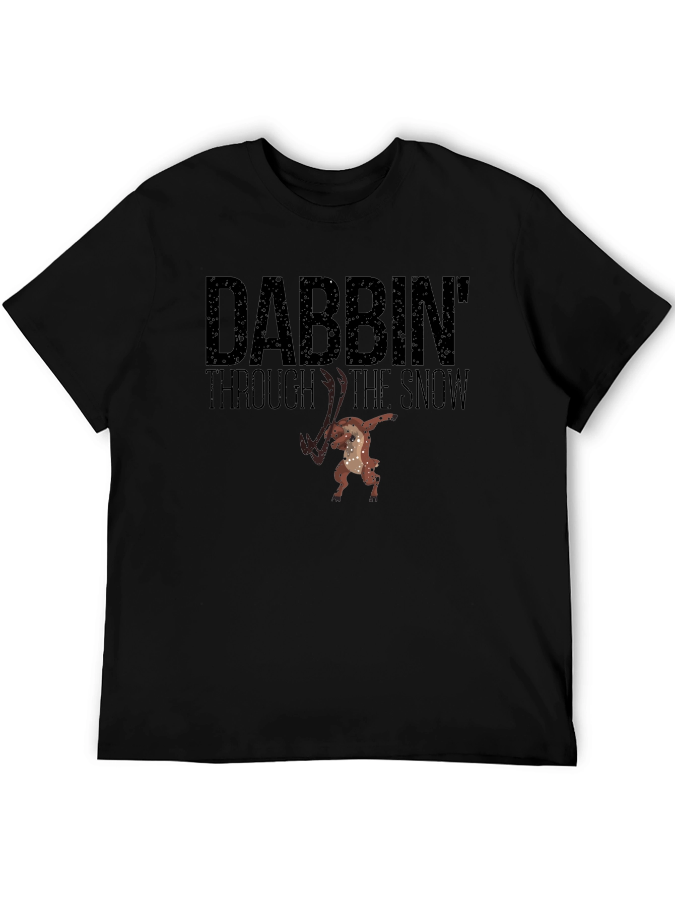 Dabbin Through the Snow Graphic Tee - Black