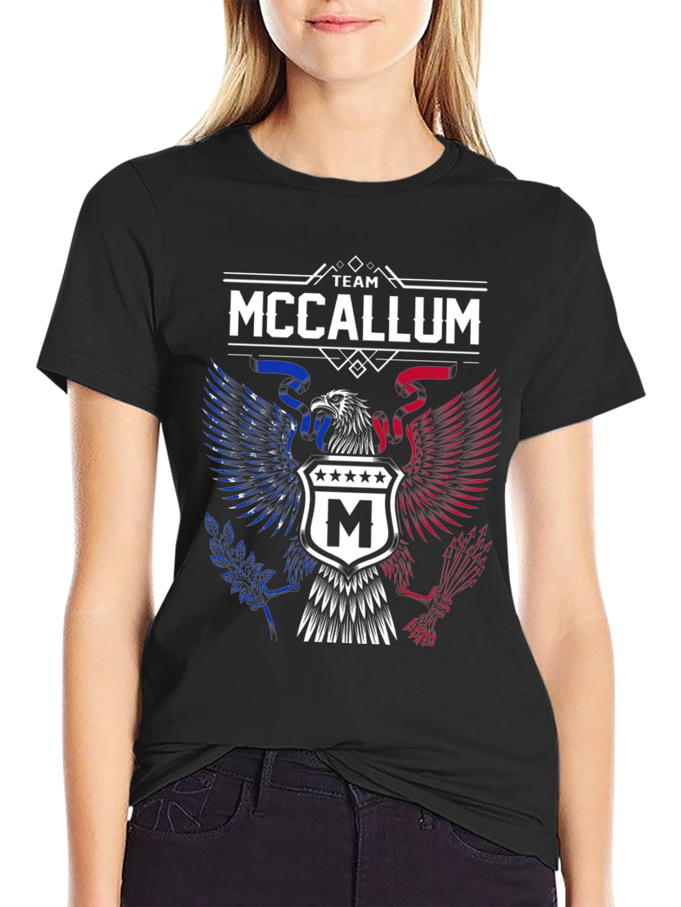 Team McCallum Eagle Crest Graphic T-Shirt