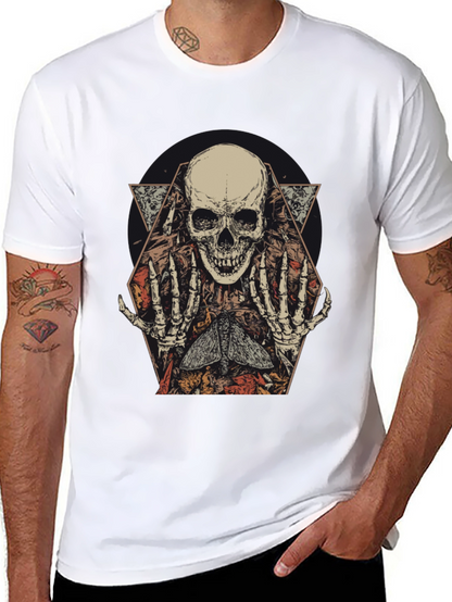 Skull & Moth Graphic Tee - Dark Aesthetic
