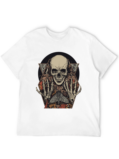Skull & Moth Graphic Tee - Dark Aesthetic