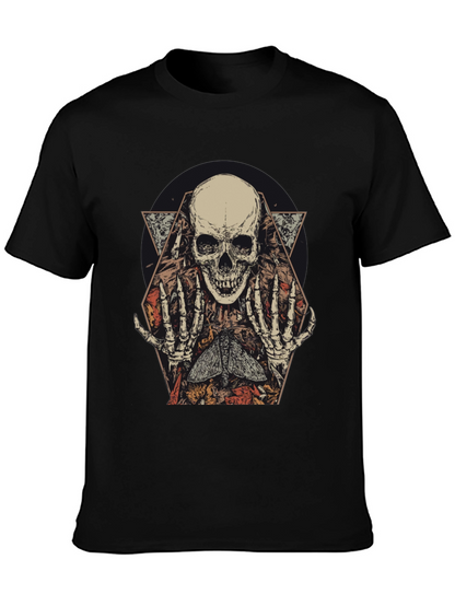 Skull & Moth Graphic Tee - Dark Aesthetic