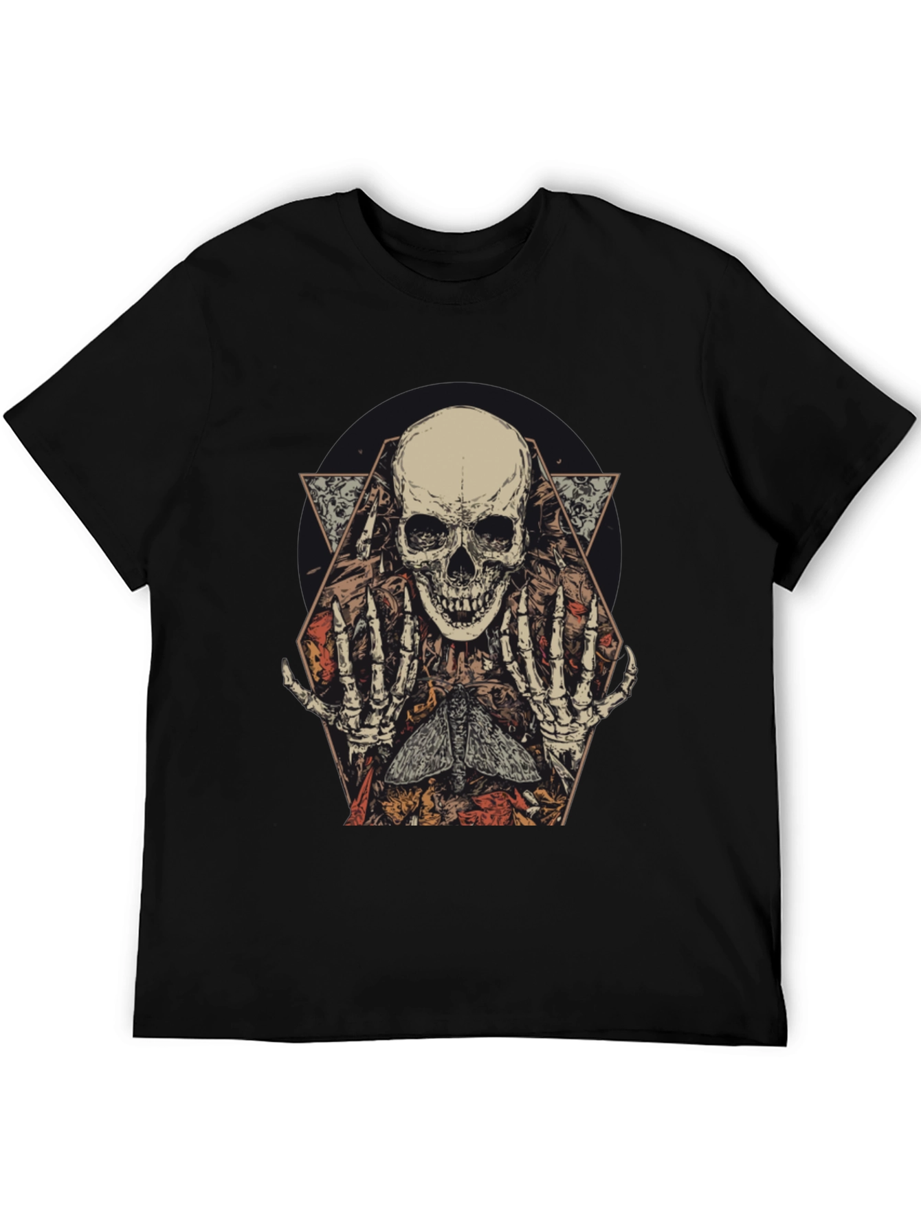Skull & Moth Graphic Tee - Dark Aesthetic