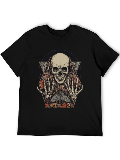 Skull & Moth Graphic Tee - Dark Aesthetic