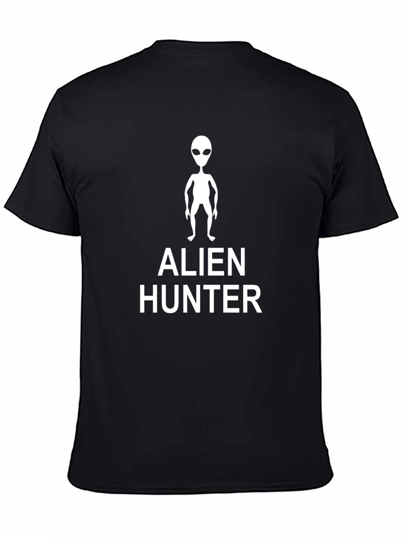 Alien Hunter Graphic Tee - Black Cotton T-Shirt