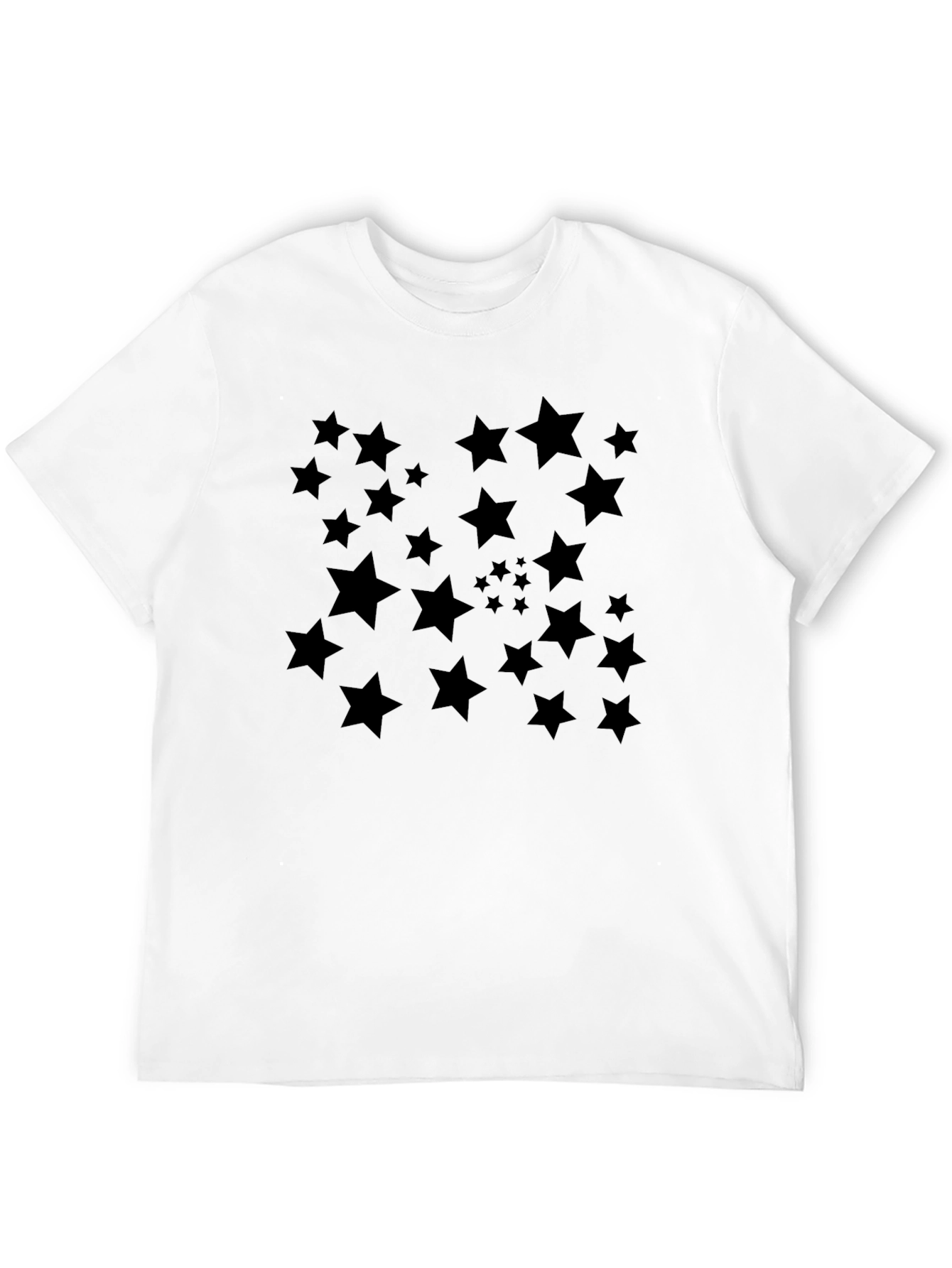 Stylish Black Star Patterned T-Shirt