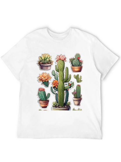 Cactus Plant T-Shirt - Trendy Botanical Design