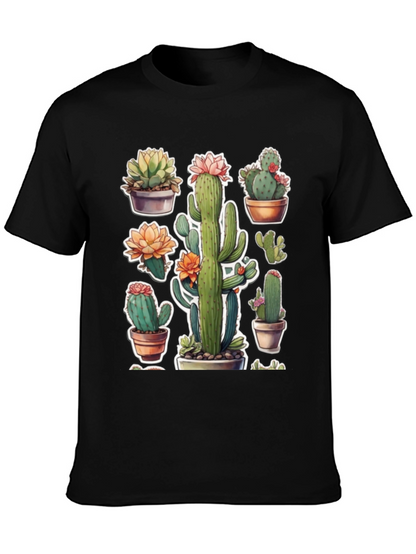 Cactus Plant T-Shirt - Trendy Botanical Design