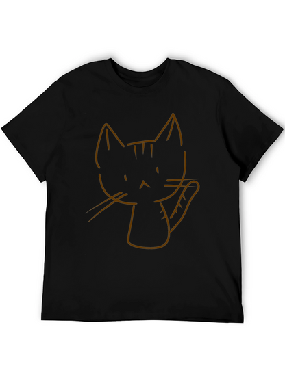 Cool Cat Graphic Tee - Black