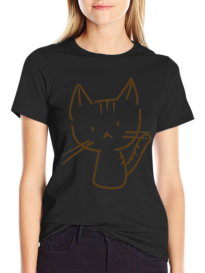 Cool Cat Graphic Tee - Black