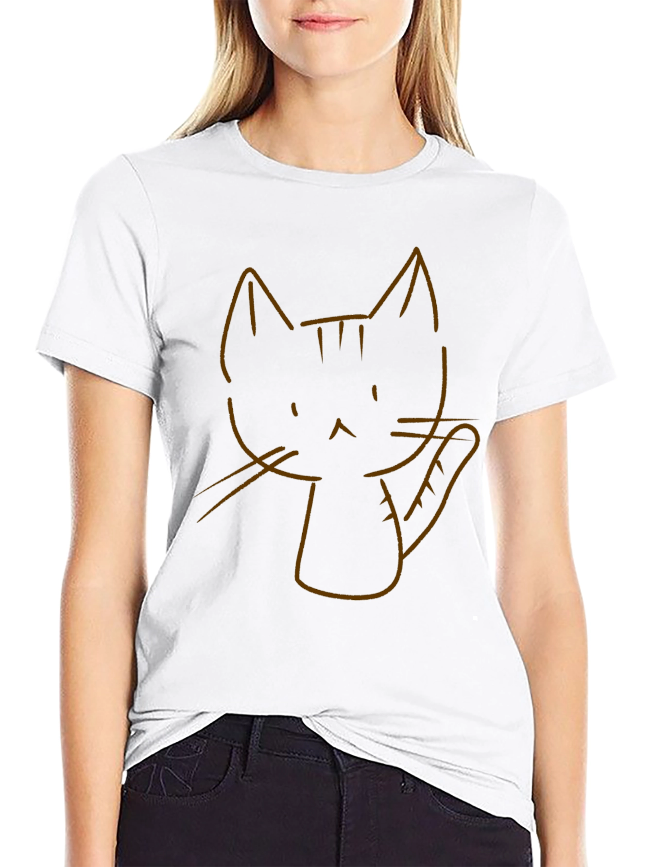Cool Cat Graphic Tee - Black