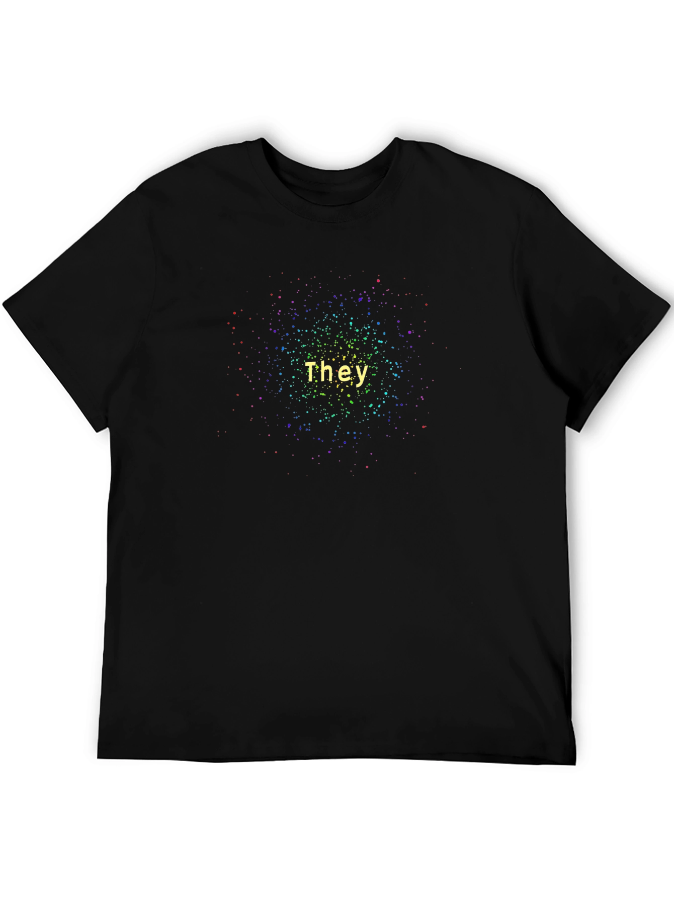 They Pronoun Galaxy T-Shirt - Black Unisex