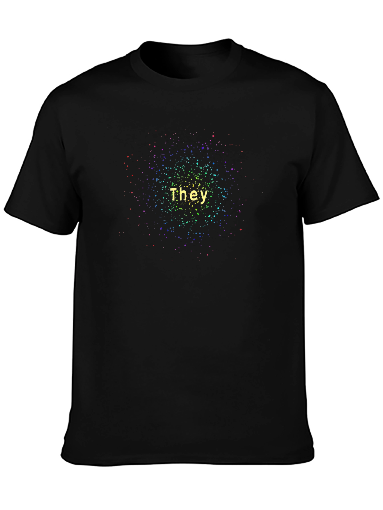They Pronoun Galaxy T-Shirt - Black Unisex