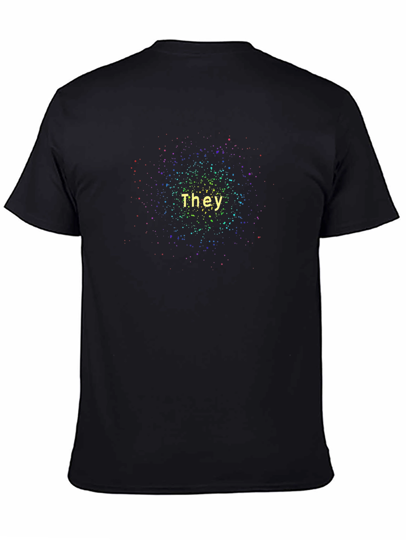 They Pronoun Galaxy T-Shirt - Black Unisex