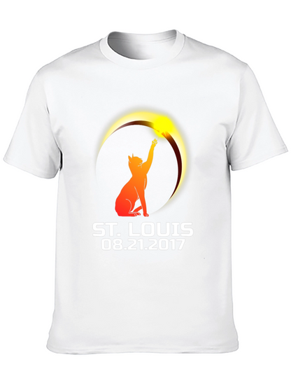 St. Louis Eclipse 2017 Cat T-Shirt