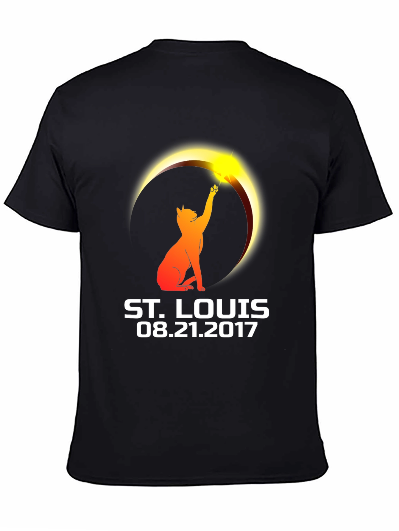 St. Louis Eclipse 2017 Cat T-Shirt