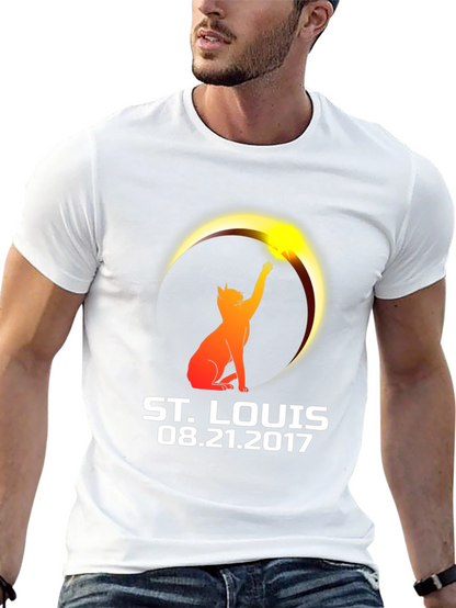 St. Louis Eclipse 2017 Cat T-Shirt