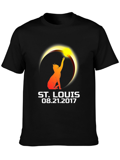 St. Louis Eclipse 2017 Cat T-Shirt