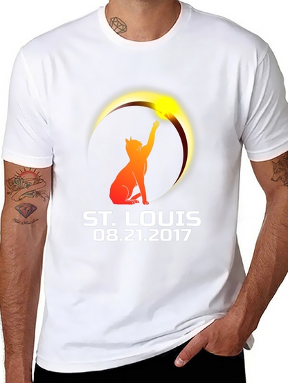 St. Louis Eclipse 2017 Cat T-Shirt