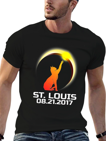 St. Louis Eclipse 2017 Cat T-Shirt