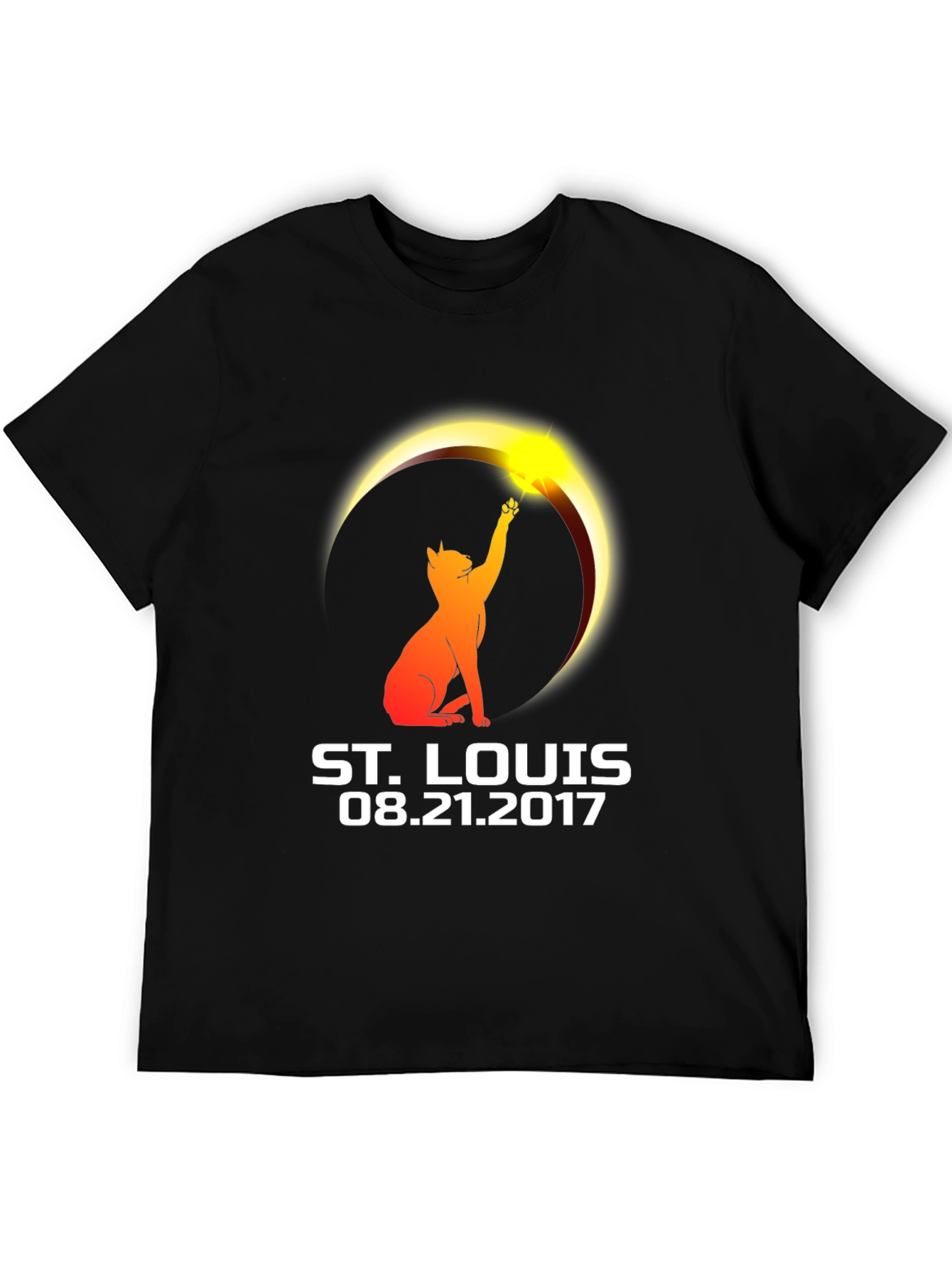 St. Louis Eclipse 2017 Cat T-Shirt