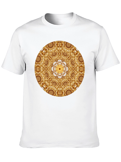 Gold Mandala Graphic Tee - Stylish Casual Wear
