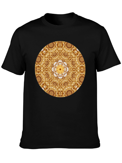 Gold Mandala Graphic Tee - Stylish Casual Wear