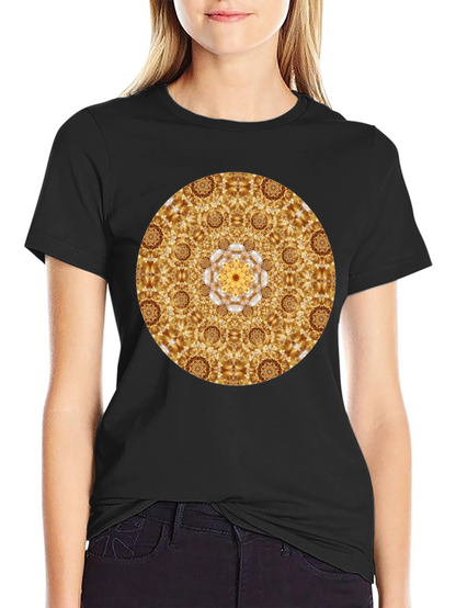 Gold Mandala Graphic Tee - Stylish Casual Wear