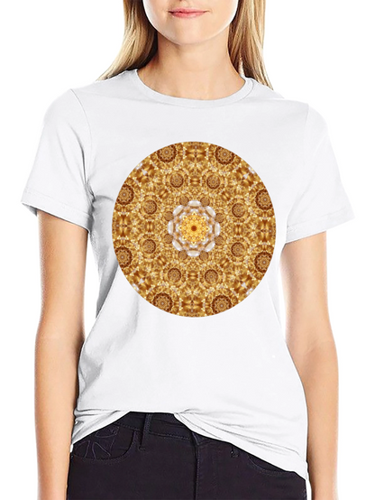 Gold Mandala Graphic Tee - Stylish Casual Wear