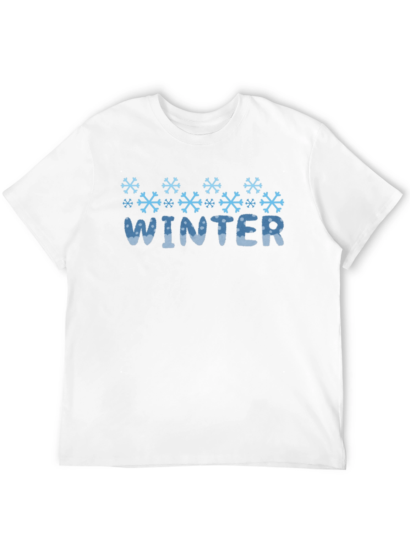 Winter Snowflake Graphic Black T-Shirt
