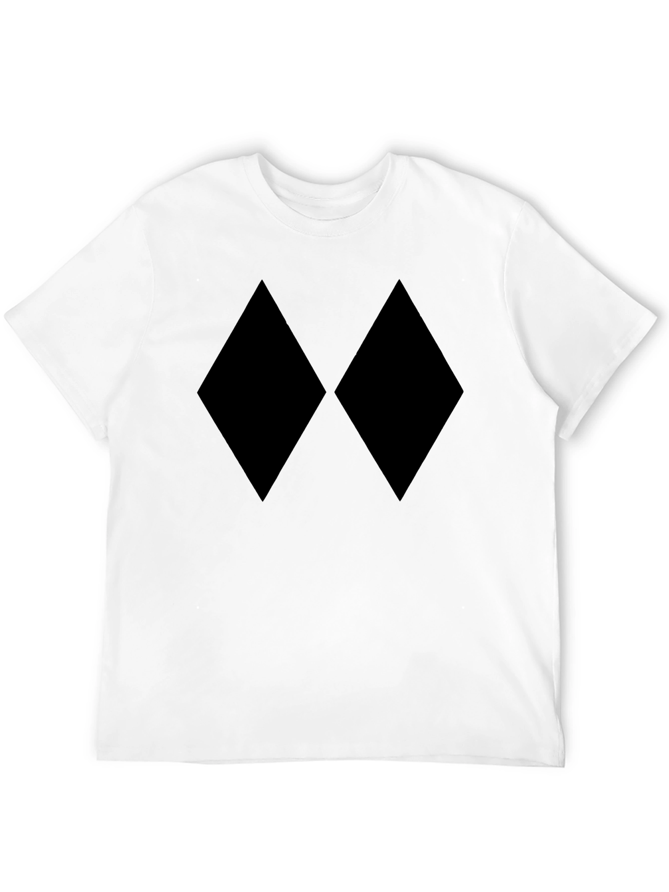 Black Diamond Pattern T-Shirt - Minimalist Style