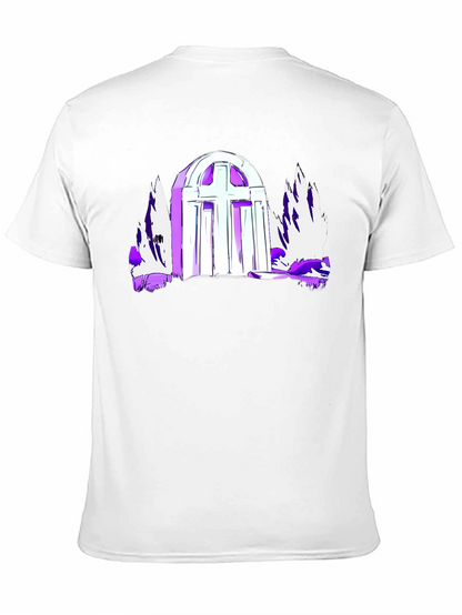 Gothic Cross Graphic Tee - Black