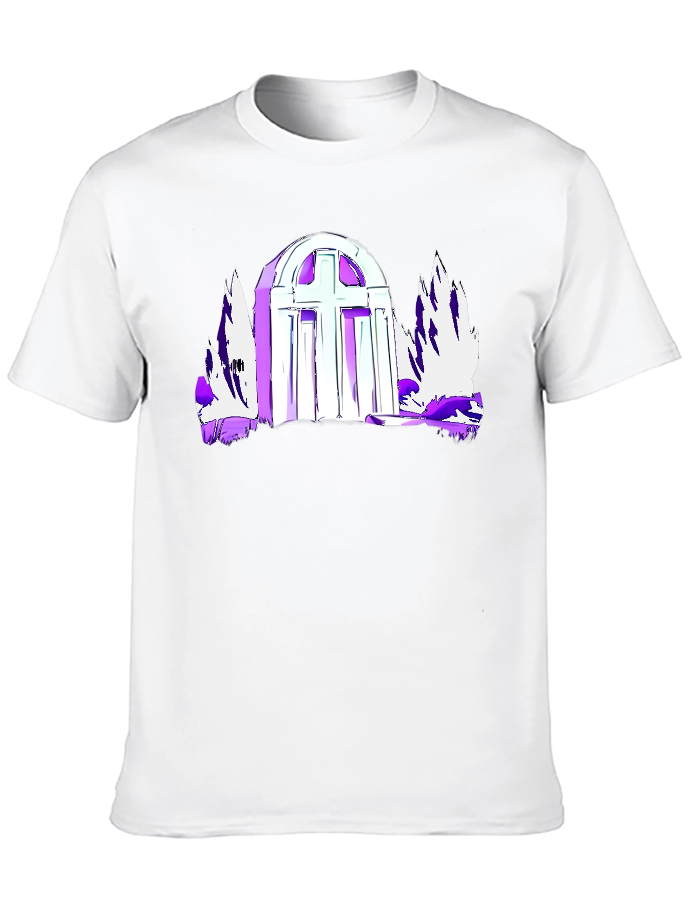 Gothic Cross Graphic Tee - Black