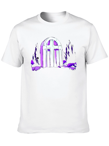 Gothic Cross Graphic Tee - Black