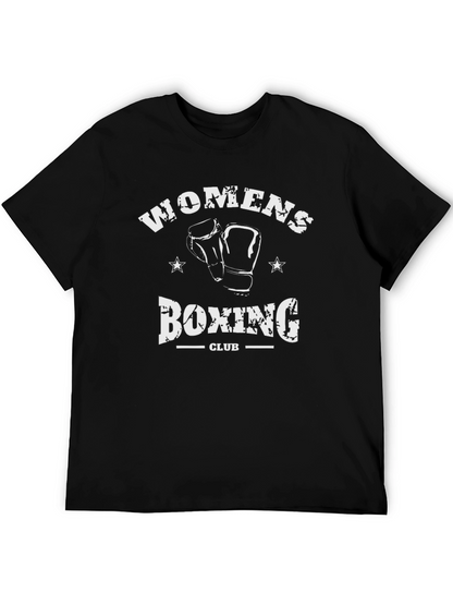 Womens Boxing Club T-Shirt - Black Graphic Tee