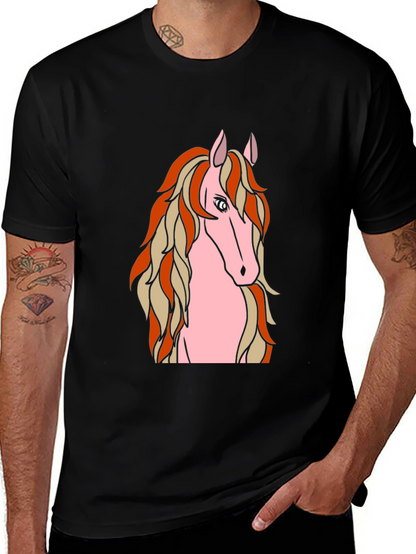 Horse Graphic Black T-Shirt