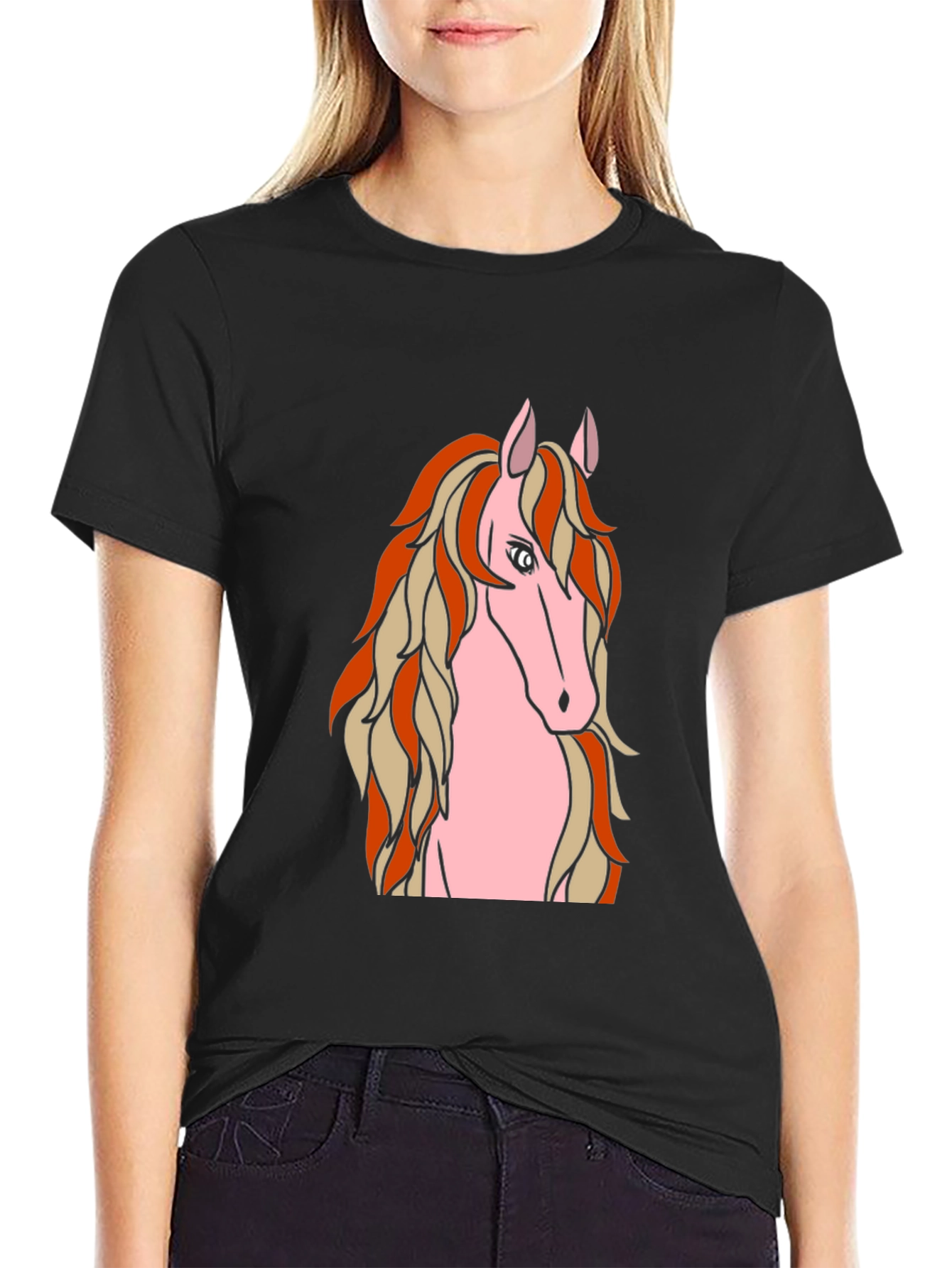 Horse Graphic Black T-Shirt