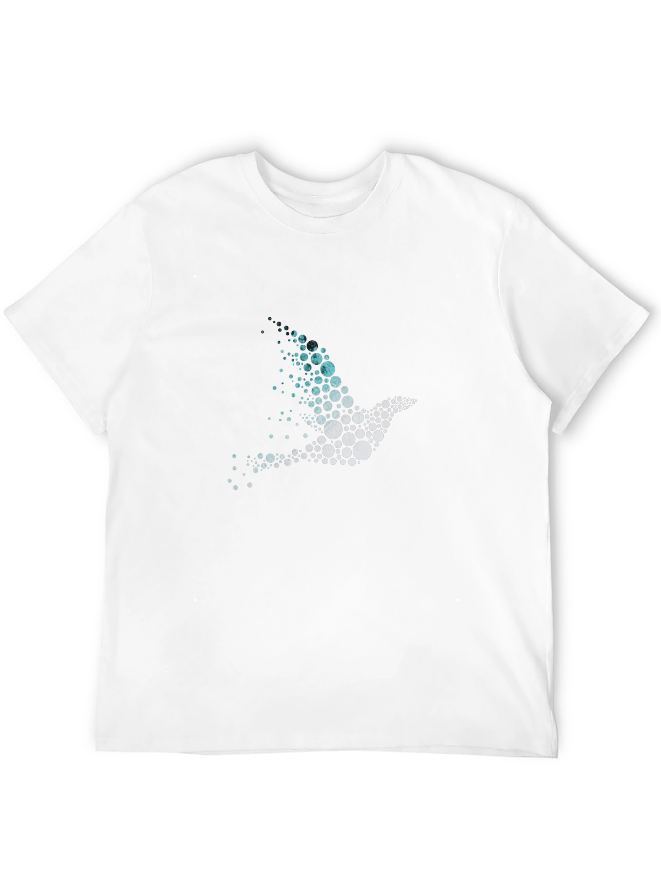 Abstract Bird Graphic Mens Black T-Shirt