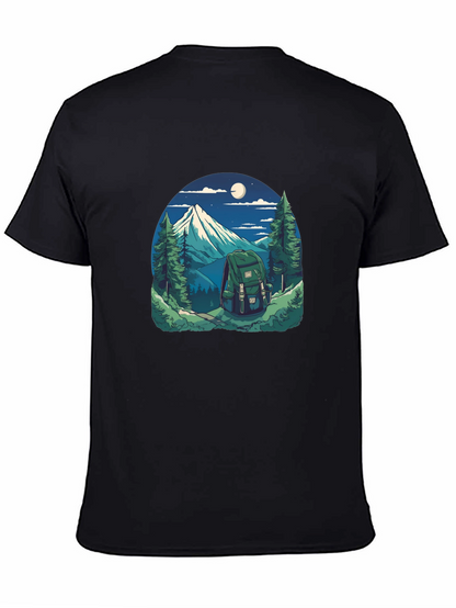 Nature Adventure Graphic Tee - Hiking Backpack Design