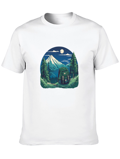 Nature Adventure Graphic Tee - Hiking Backpack Design