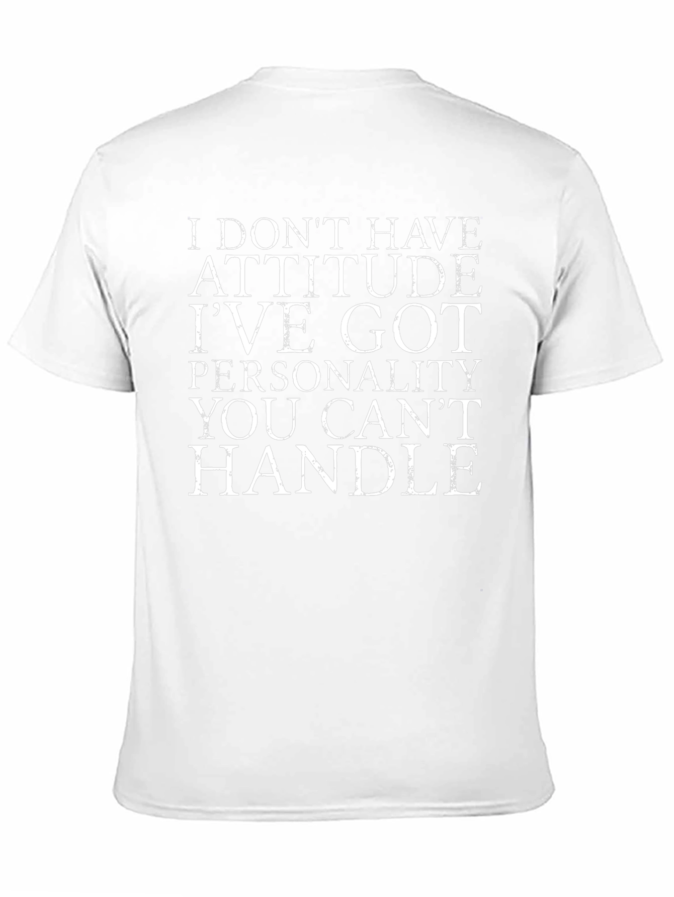 Attitude Personality Graphic Tee - Black Cotton T-Shirt
