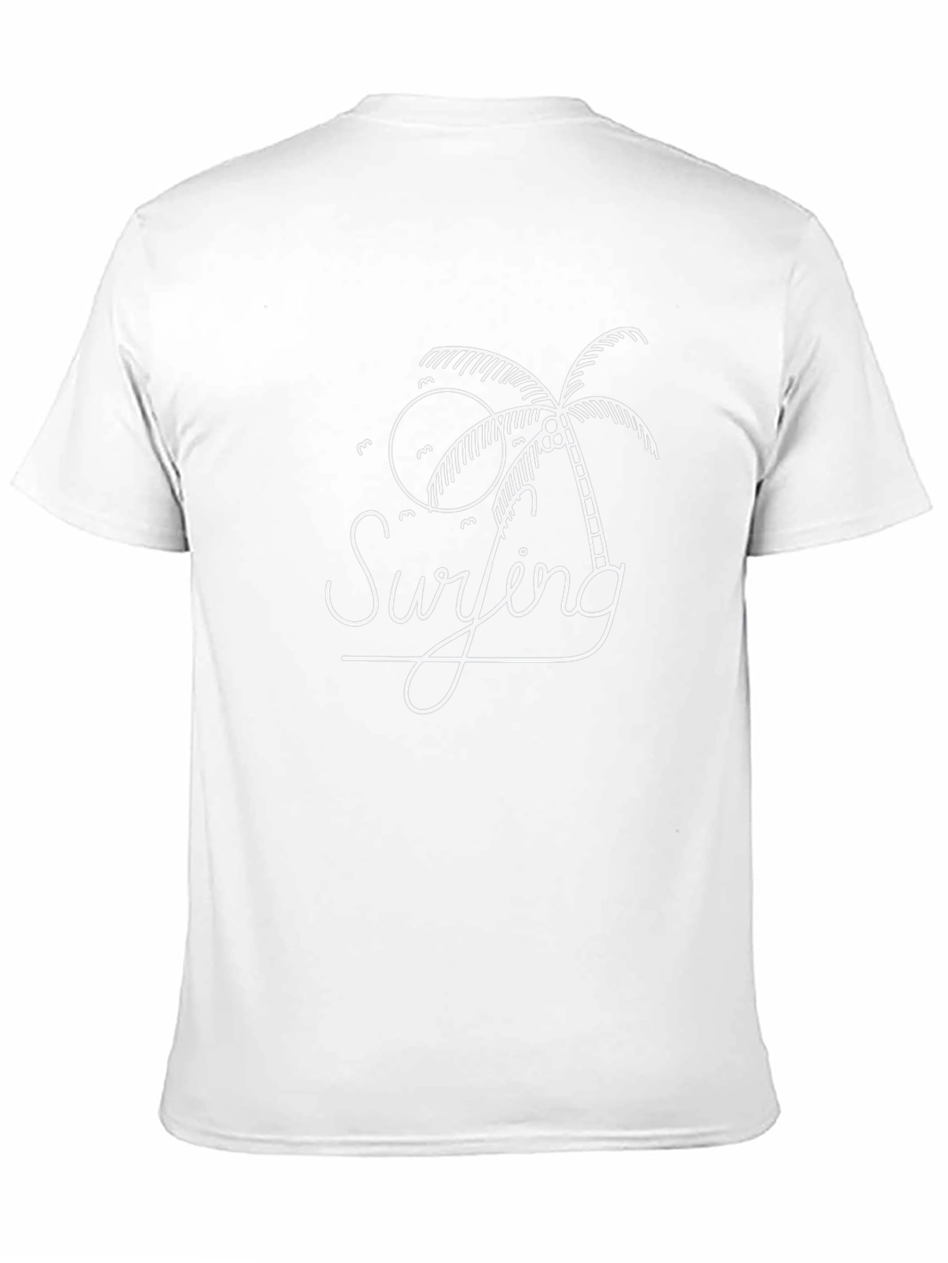 Black Surfing Palm Tree Graphic Tee
