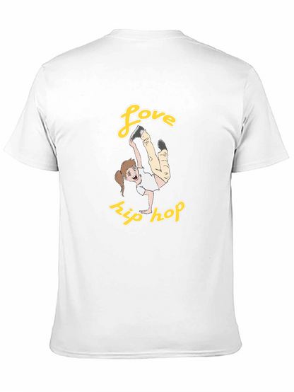 Love Hip Hop T-Shirt Black Cotton Graphic Tee Dance