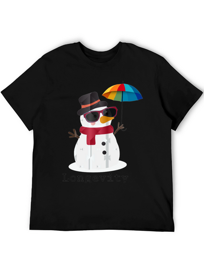 Whimsical Snowman Graphic Tee
